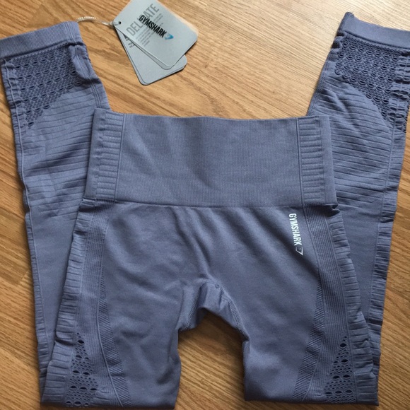NWT Gymshark Energy Leggings - Steel Blue - Picture 7 of 8